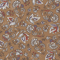 Printed Cotton SEMARA Café Au Lait / Tawny